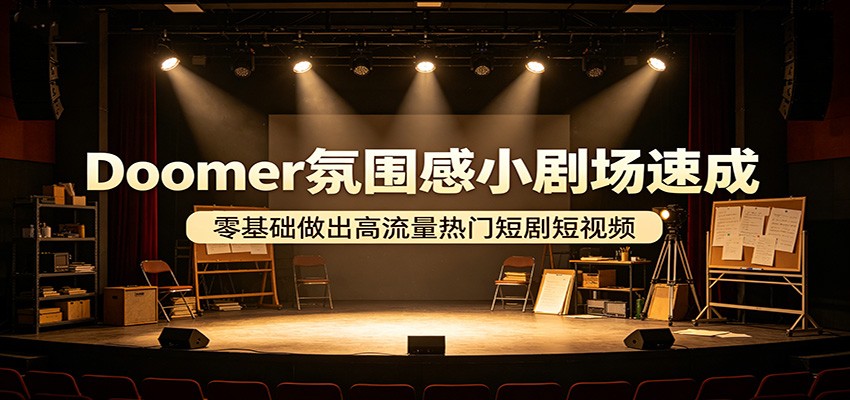 Doomer氛围感小剧场速成，零基础做出高流量热门短剧短视频-翌晨科技网
