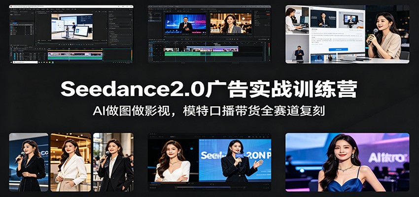 Seedance2.0广告实战训练营：AI做图做影视，模特口播带货全赛道复刻-翌晨科技网