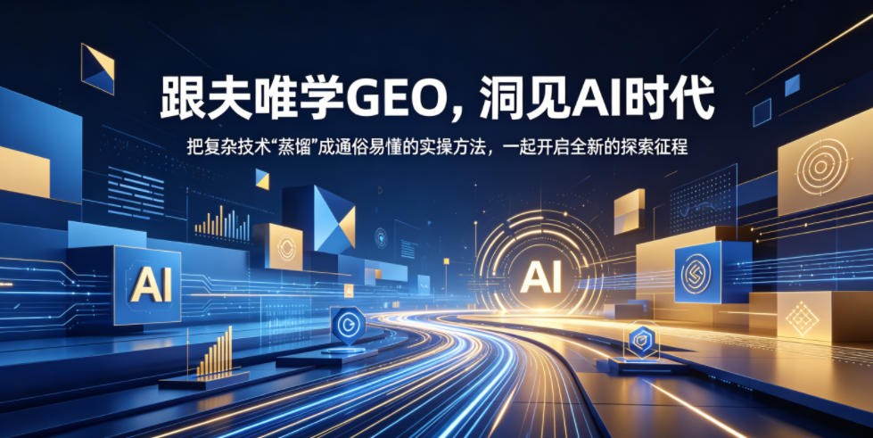 跟夫唯学GEO，洞见AI时代，把复杂技术“蒸馏”成通俗易懂的实操方法，一起开启全新的探索征程（更新26年10月）-翌晨科技网