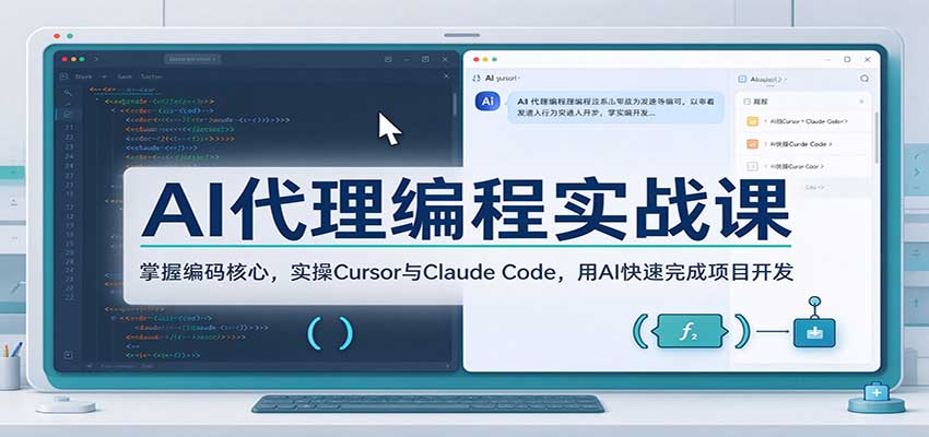 AI代理编程实战课：掌握编码核心，实操Cursor与Claude Code，用AI快速完成项目开发-翌晨科技网