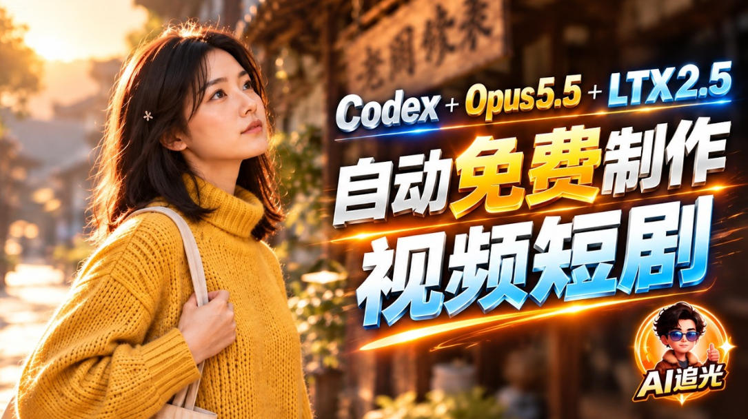 【无水印】Codex出图+免费LTX-2.5生成视频，Claude Opus 5.5全自动剪出1分钟情感短剧《停了的表》-翌晨科技网