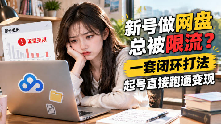 网盘拉新SOP：小白新号过限流-翌晨科技网