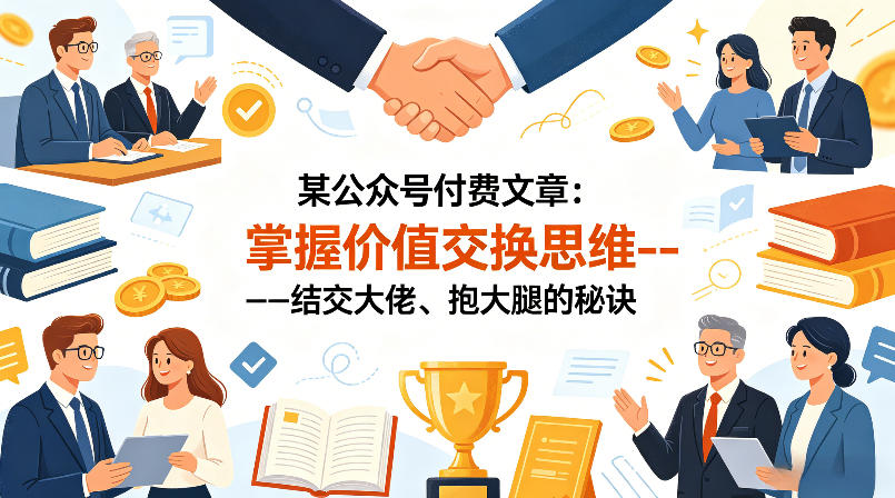 某公众号付费文章：掌握价值交换思维—-结交大佬、抱大腿的秘诀-翌晨科技网