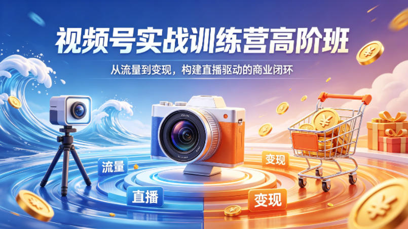 视频号实战训练营高阶班，从流量到变现，构建直播驱动的商业闭环（26年4月）-翌晨科技网