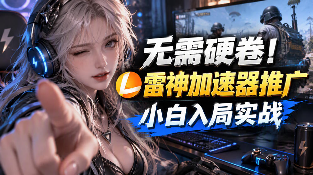 无需硬卷！雷神加速器推广，小白入局实战一天也能几十r-翌晨科技网