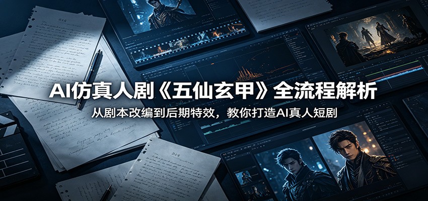 AI仿真人剧《五仙玄甲》全流程解析：从剧本改编到后期特效，教你打造AI真人短剧-翌晨科技网