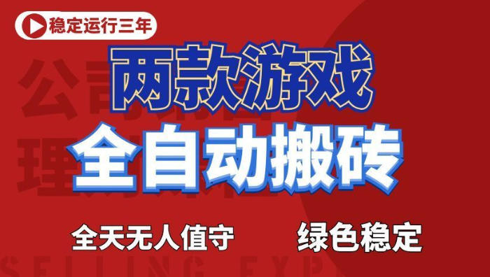 海外游戏全自动搬砖，日入1k+，全天无人值守，绿色稳定！【揭秘】-翌晨科技网