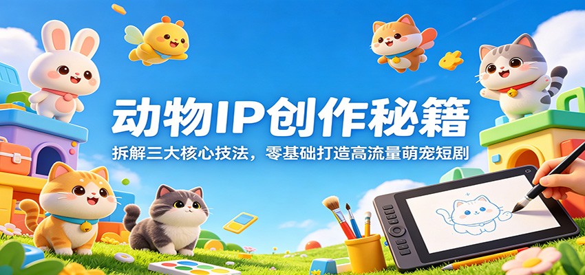 动物IP创作秘籍：拆解三大核心技法，零基础打造高流量萌宠短剧-翌晨科技网