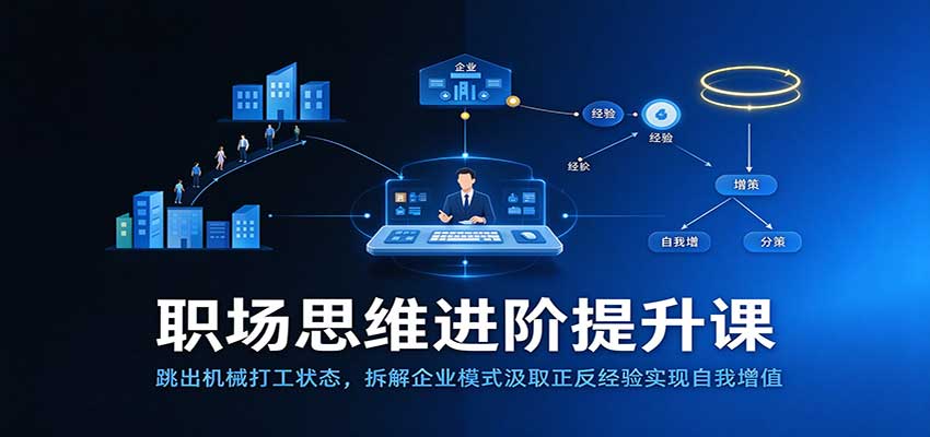 职场思维进阶提升：跳出机械打工状态，拆解企业模式汲取正反经验实现自我增值-翌晨科技网
