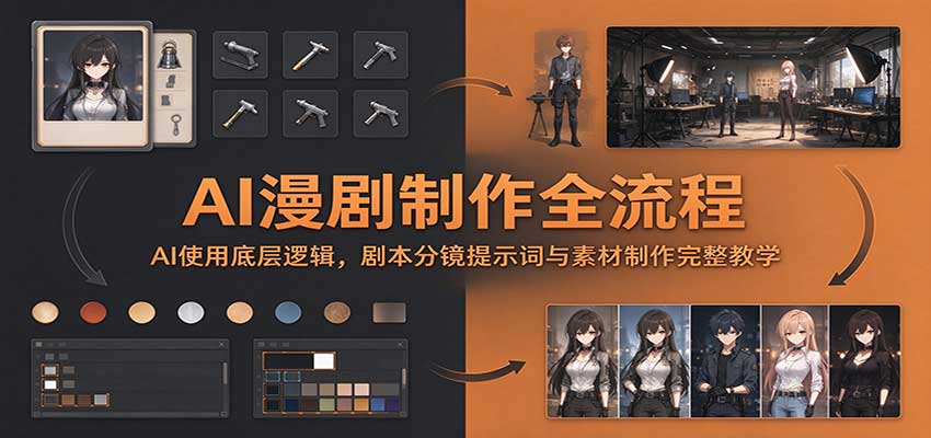 AI漫剧制作全流程：AI使用底层逻辑，剧本分镜提示词与素材制作完整教学-翌晨科技网