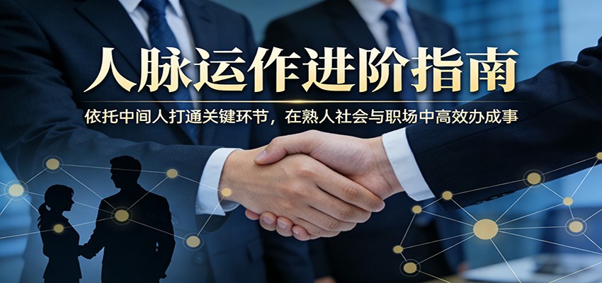 付费文章：人脉运作进阶指南，依托中间人打通关键环节，在熟人社会与职场中高效办成事-翌晨科技网