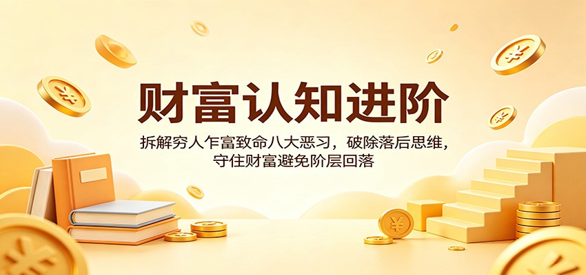 财富认知进阶：拆解穷人乍富致命八大恶习，破除落后思维，守住财富避免阶层回落-翌晨科技网