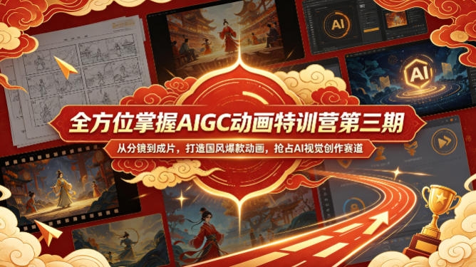 全方位掌握AIGC动画特训营第三期，从分镜到成片，打造国风爆款动画，抢占AI视觉创作赛道红利-翌晨科技网