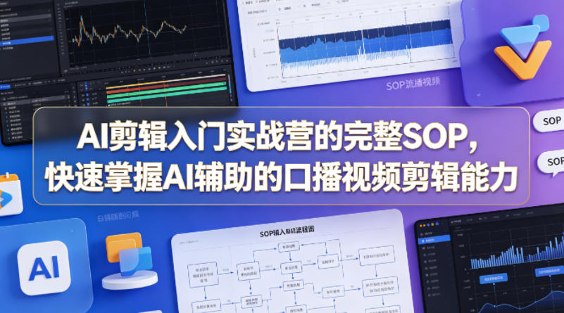 AI剪辑入门实战营的完整SOP，快速掌握AI辅助的口播视频剪辑能力-翌晨科技网